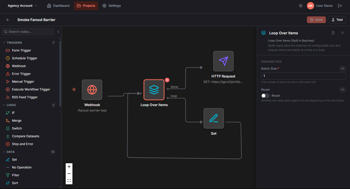 Visual Workflow Builder — product screenshot